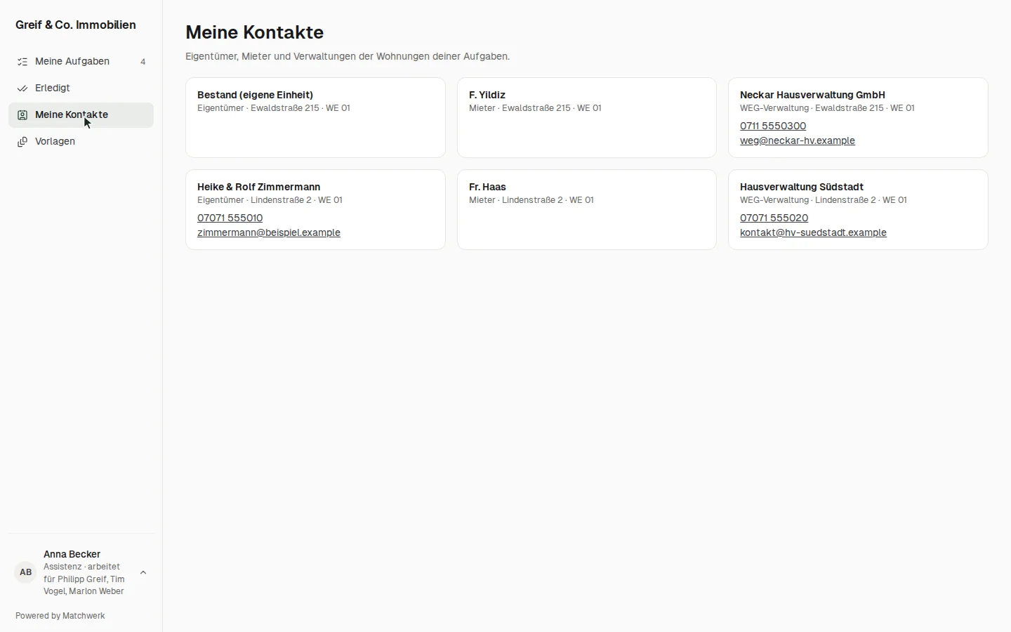 Meine Kontakte