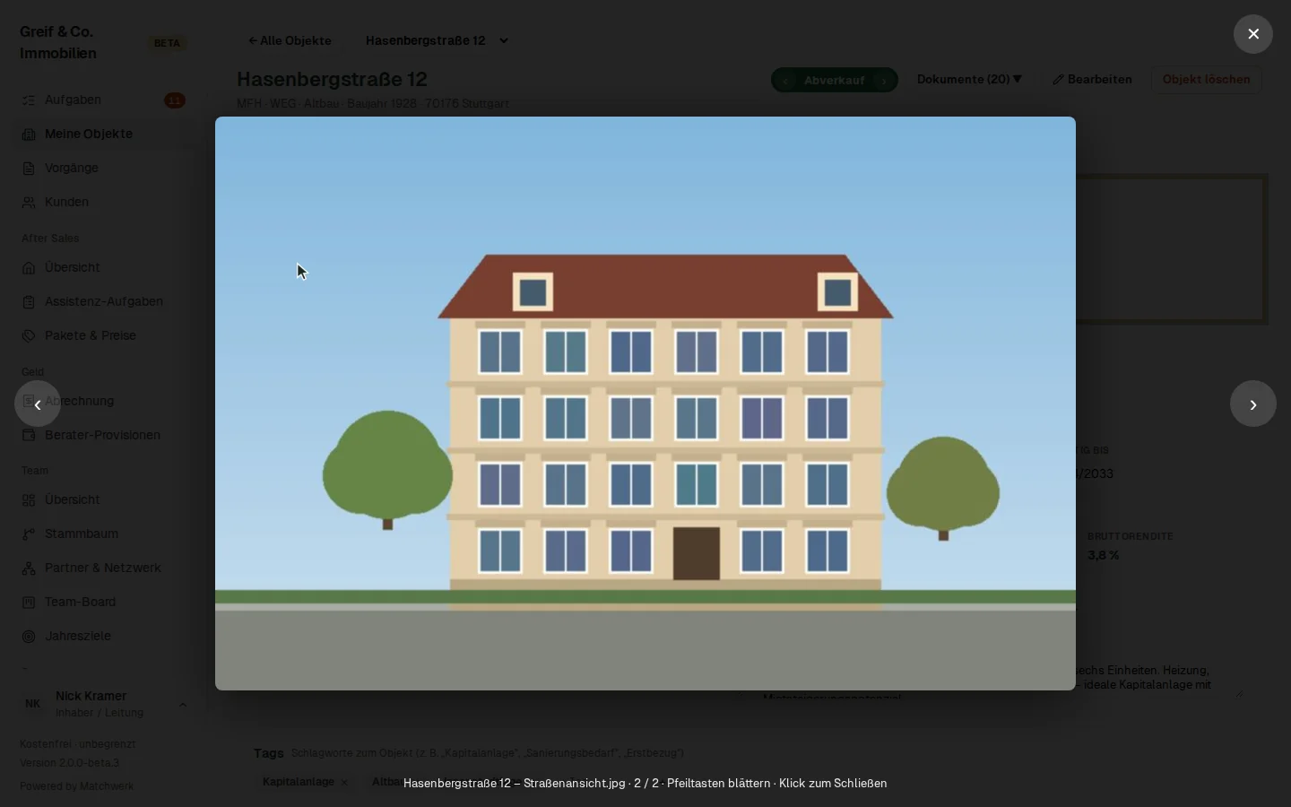 Die Großansicht eines Objektbilds